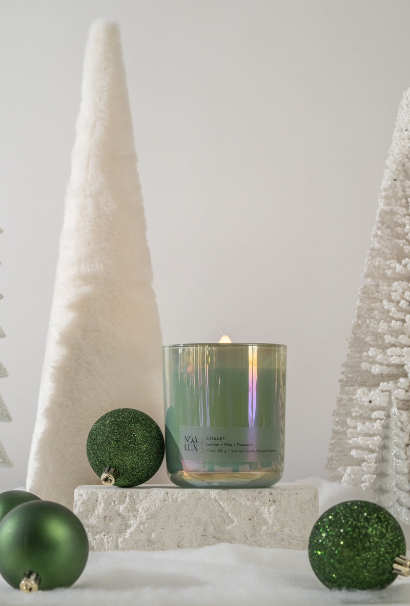 Chalet - Leather & Firewood Holiday Candle